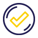 Dedicated icon; a circle containing a tick