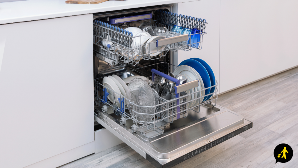 A dishwasher in serviced accommodation. One of the many benefits to serviced accommodation.
