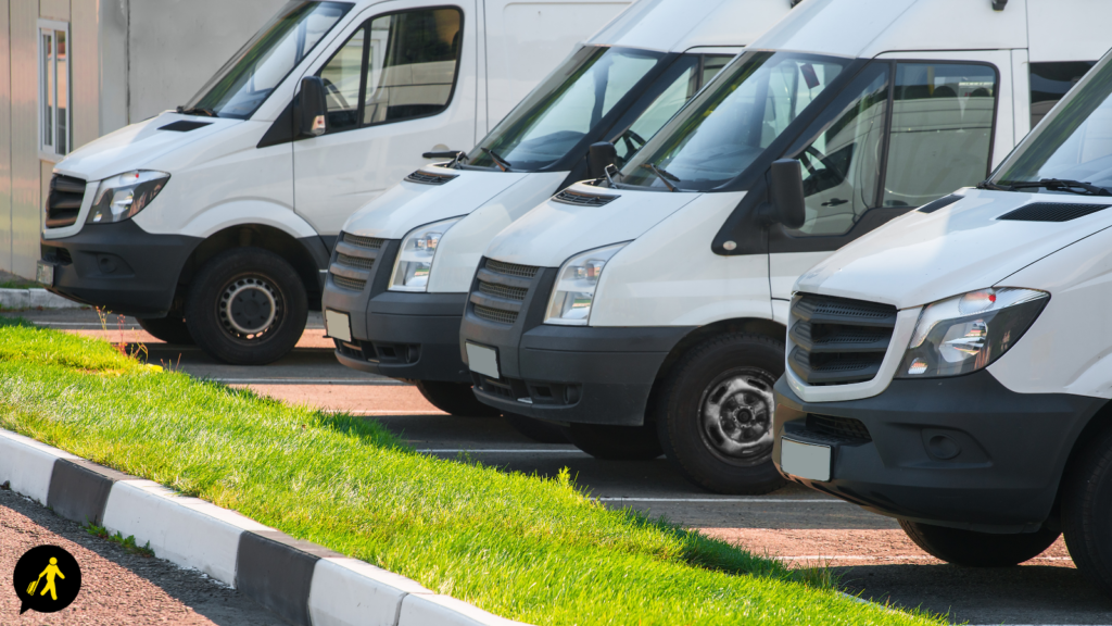 Vans parked securely outside your accommodation!